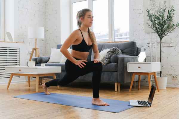 Woman exercising confidently after femiwand treatment Busby