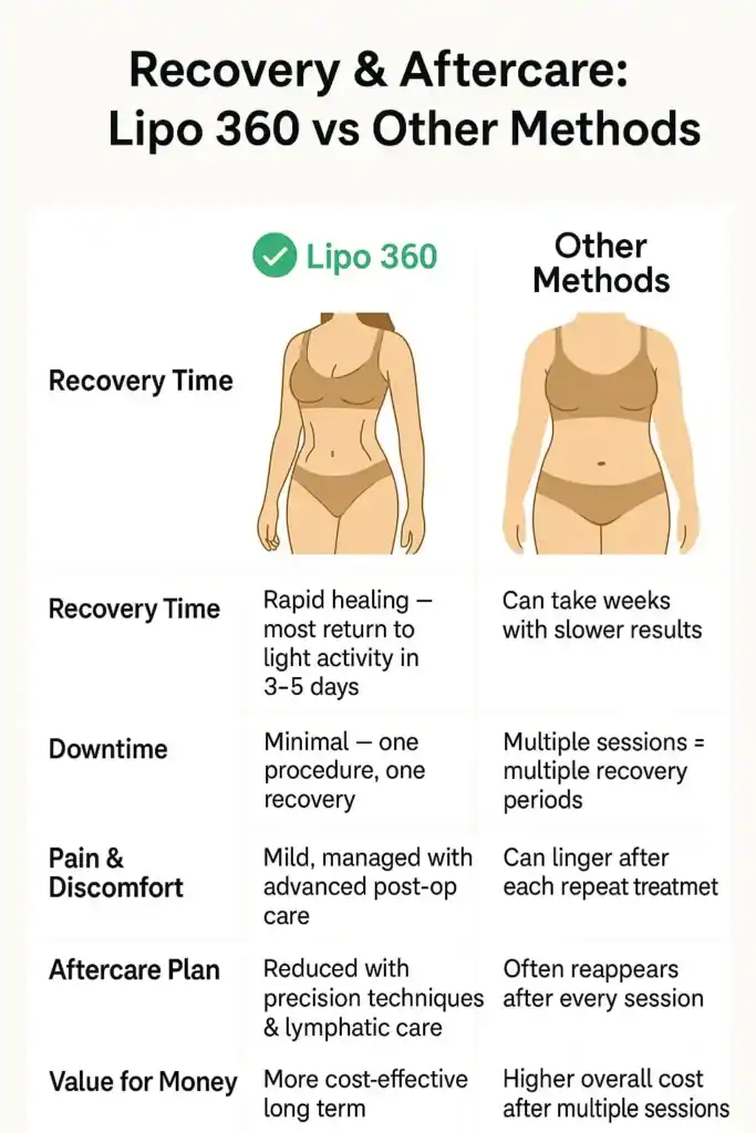 Recovery and Aftercare for Fat-Dissolving Surgery 2 Table to show fat dissolving injection aftercare Busby